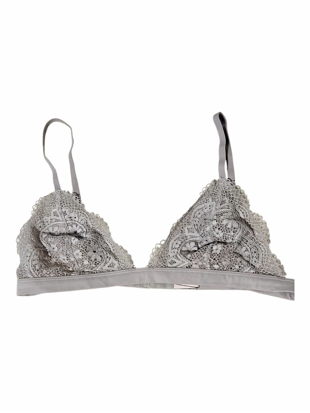 Victoria's Secret gray lightweight lace bralette L